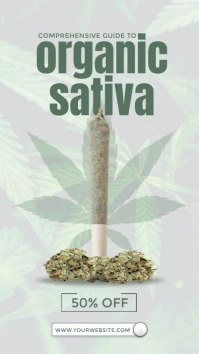 White Organic Sativa Sale Instagram Story template