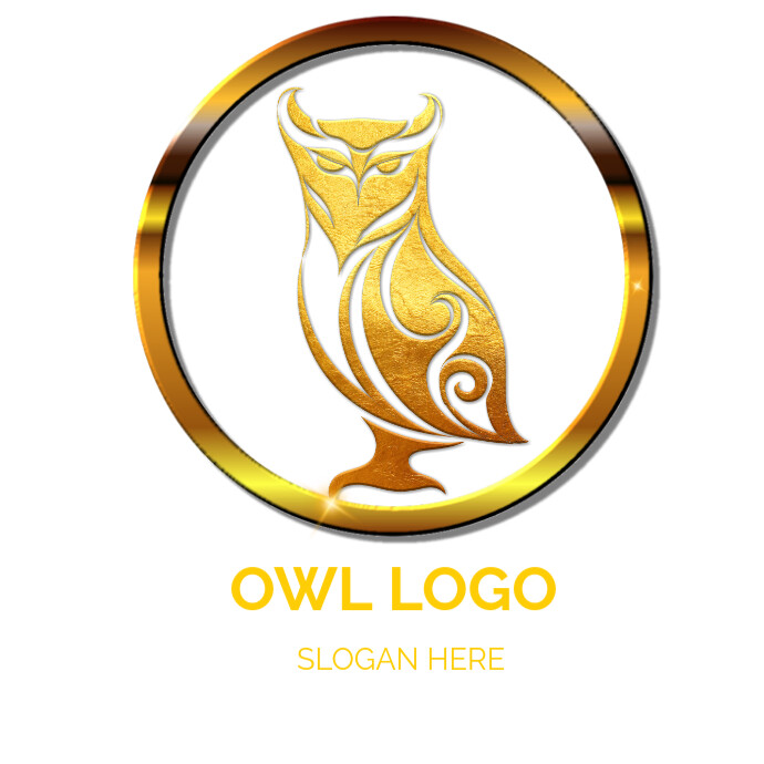 White Owl Logo Logo Template PosterMyWall