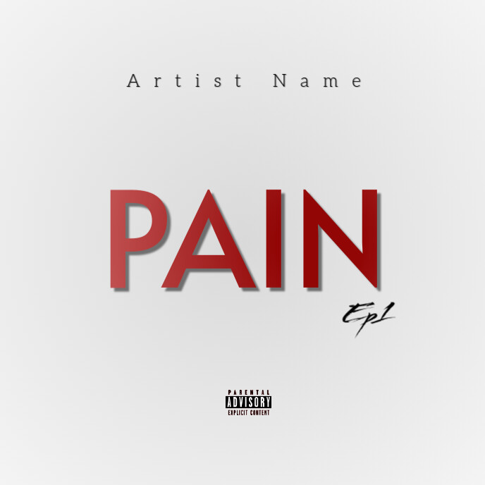 White Pain Mixtape  Album Cover Capa de álbum template