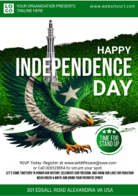 Hvid Independence Day Celebration A5 Template