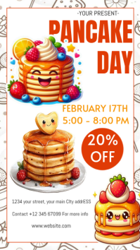 White Pancake Day Promotion Instagram Story template