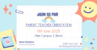 White  Parent Teacher Orientation Facebook Shared Image template