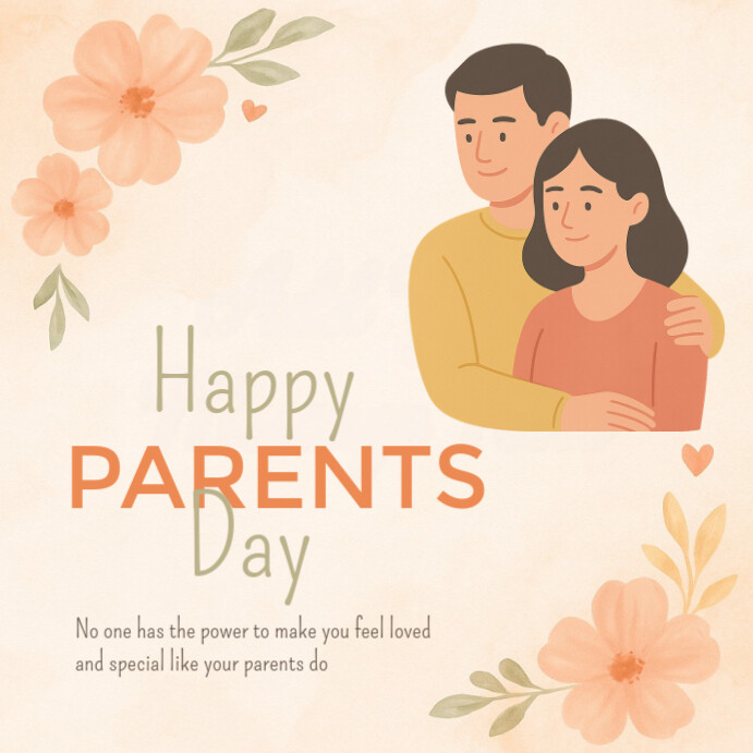 White Parents Day Poster Template Square (1:1)