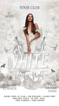 White Party Digital Display (9:16) template