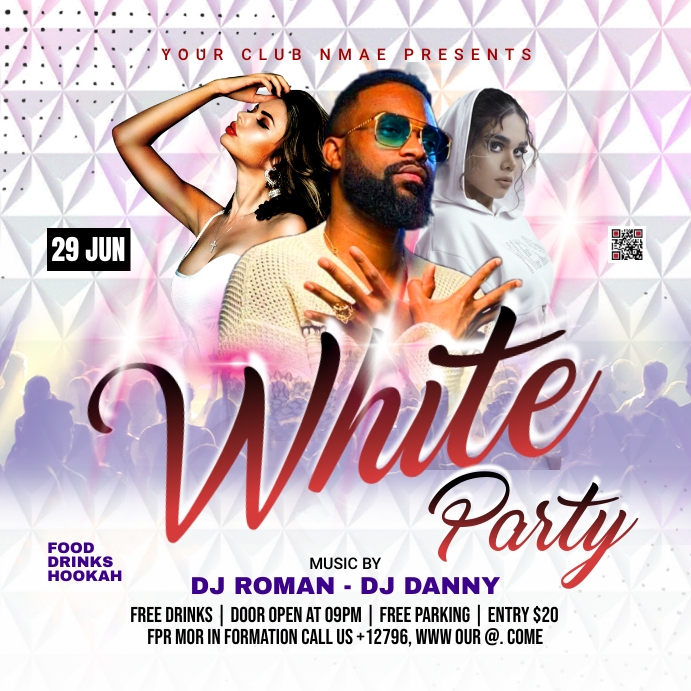 White party flyer Template PosterMyWall