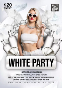 White party flyer A3 template