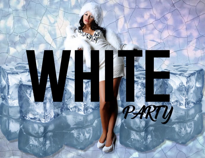 White Party Flyer Volante (Carta US) template