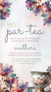 White Party Tea Instagram Story template