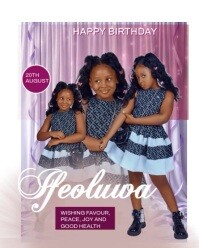 White Pastel Beautiful Birthday Card For Girl Instagram Portrait template