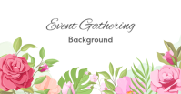 White Pastel Beautiful Floral Background Template Facebook Event Cover