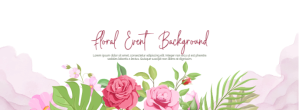 White Pastel Beautiful Floral Event Gathering Background Foto Sampul Facebook template