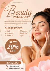Hvid Beauty Salon Promotion A4 Template