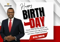 White Pastel Birthday  A3 template