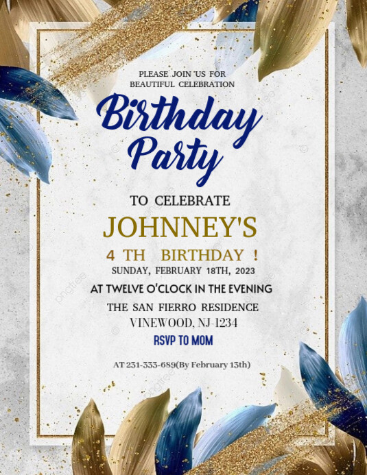 White Pastel Birthday Card Flyer (us Letter) Template | PosterMyWall