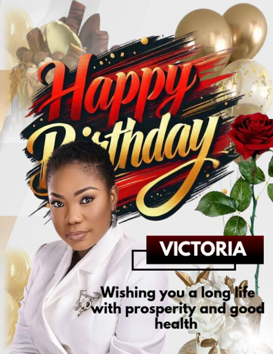 White Pastel Birthday Design  Flyer (us Letter) template