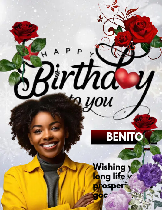 White Pastel Birthday Flyer  Flyer (us Letter) template