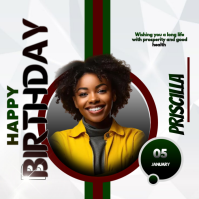 White Pastel Birthday Flyer  Logo Логотип template