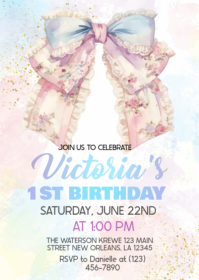 Branco Birthday Invitation A6 Template