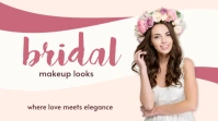 White Pastel Bridal Makeup Looks Twitter Post template