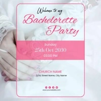Bridesmaid Bachelor Party Card Invitations Video Reel Instagram Post Instagram-Beitrag template