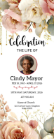 White Pastel Celebration Of Life  Half Page Letter template