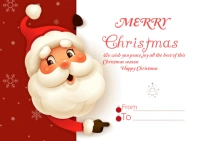 White Pastel Christmas Greetings  Postcard Cartolina template