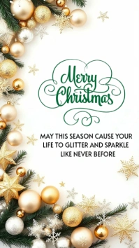 White Pastel Christmas  Instagram Story template