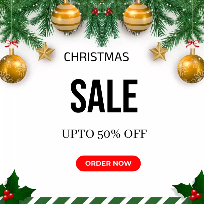 Copy of White Pastel Christmas Sale Offer Instagram Post | PosterMyWall