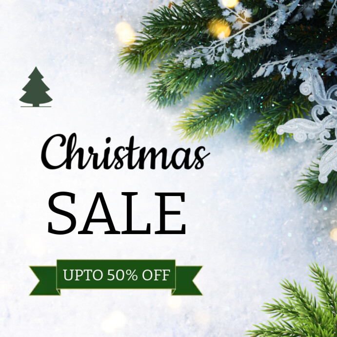 White Pastel Christmas Sale Template Instagram Post | PosterMyWall