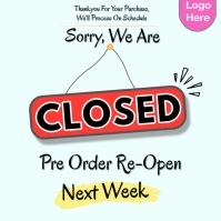 White Pastel Close Order Pos Instagram template