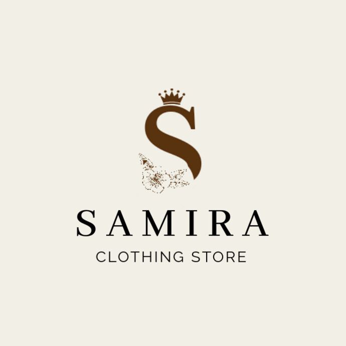 White Pastel Clothing Store Logo template