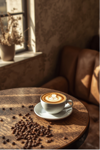 White Pastel Coffee Shop / Café Promotion Background  Poster template