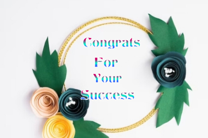 White Pastel Congrats Poster Templat | PosterMyWall