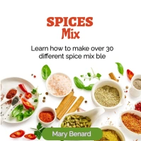 White Pastel Cook Book Instagram Post template