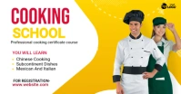 White Pastel Cooking Training  Facebook Shared Image template