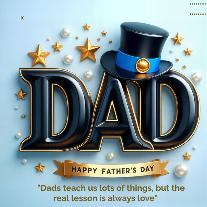 White Pastel Daddy Day Instagram Post template