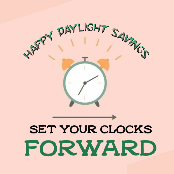 Plantilla de White Pastel Daylight Saving Time Instagram Post ...