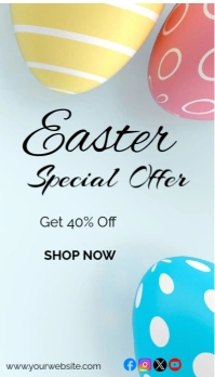 White Pastel Easter Discount Sales Business Card template