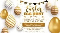White Pastel Easter Egg Hunt Digital Display (16:9) template