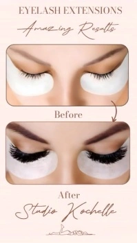 White Pastel Eyelash Extension  Instagram Ree template