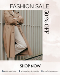 White Pastel Fashion Sale  Instagram Portrait instagram post template