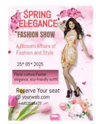 White Fashion Show Flyer Template