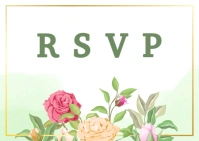 White Pastel Floral Rsvp / Thankyou / Easter Card Template Postcard