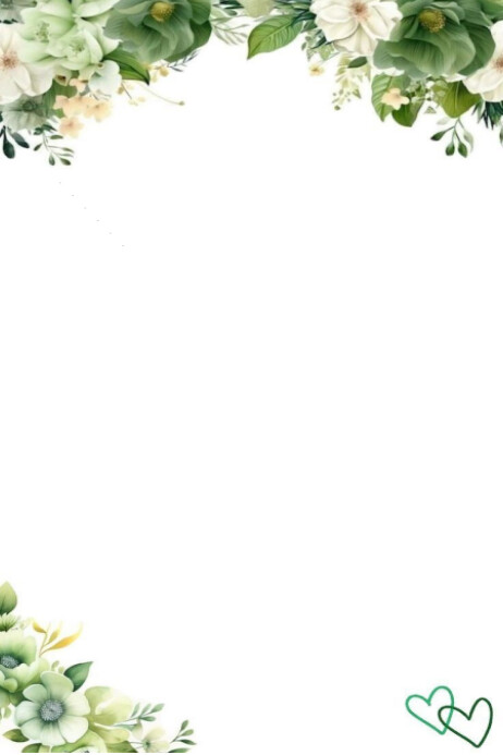 White Pastel Floral Wedding Invitation Card Poster Template | PosterMyWall