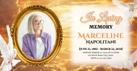 White Pastel Funeral Announcement Facebook Post template