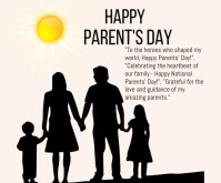 White Pastel Global Parents Day Medium Rectangle Mittelgroßes Rechteck template