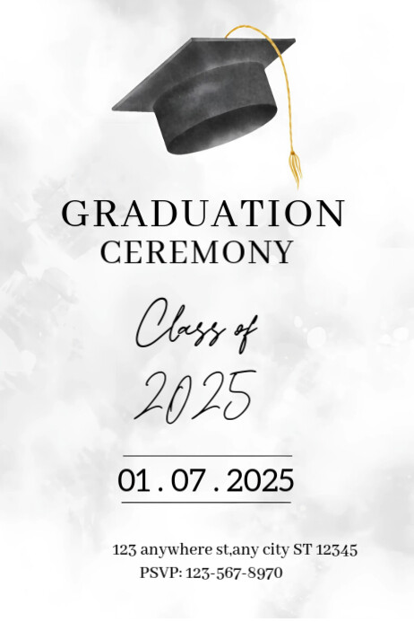 White Pastel Graduation Celebration Poster Template | PosterMyWall