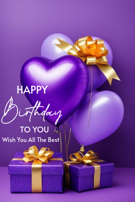 White Pastel Happy Birthday To You  Poster Cartaz template