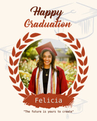 White Pastel Happy Graduation Instagram Portrait template