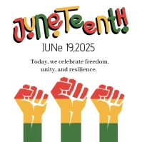 White Pastel Happy Juneteenth Freedom Day  Instagram Post Instagram-Beitrag template